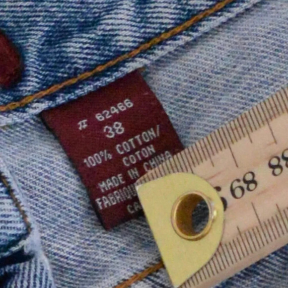 Vintage 90S Nevada Blue Light Wash 100% Cotton Straight Leg Denim Jeans Size 38 - Picture 14 of 14